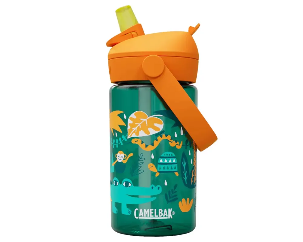 Thrive Flip Straw Kids 0.4 Liter Wasserflasche | jungle animals Abverkauf