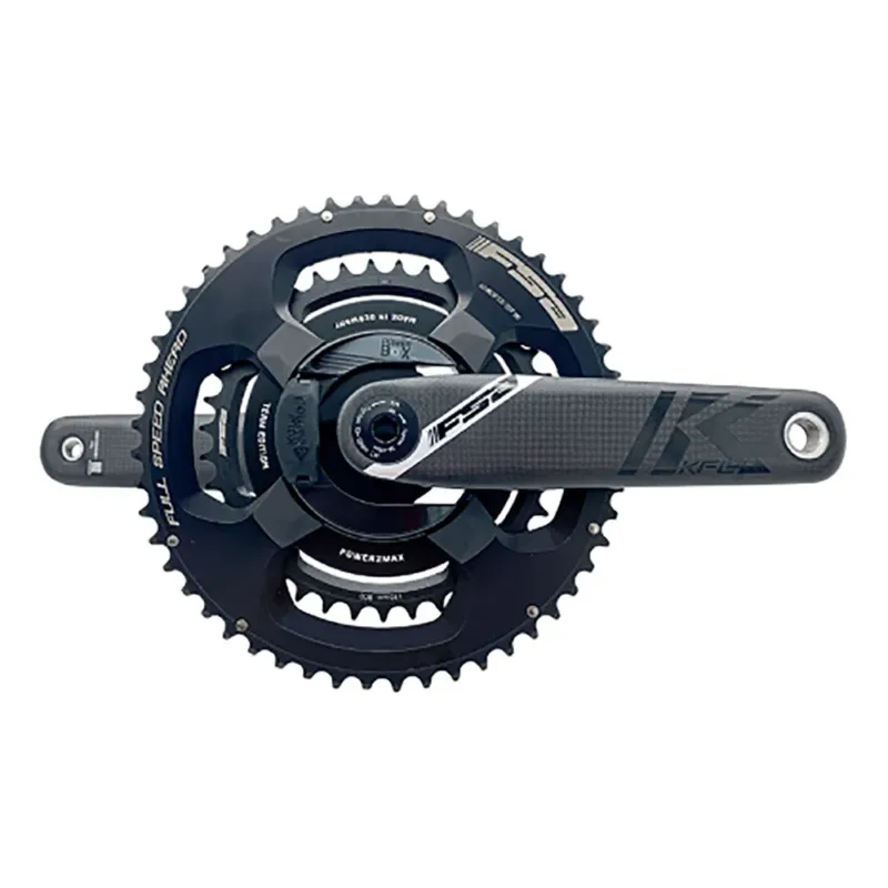 Sale FSA Powerbox K-Force Team Edition Carbon 2x Kurbelgarnitur mit Leistungsmesser - 165 mm