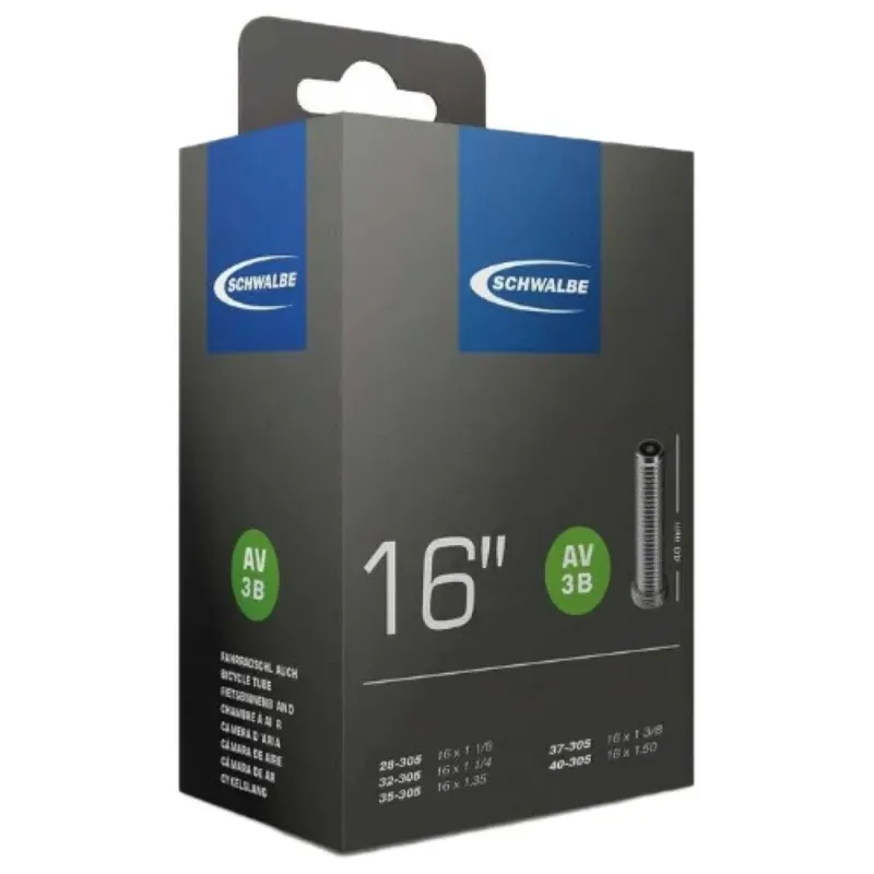 Schwalbe AV3S Schrader 40 mm Fahrradschlauch - 16´´ Geprüft