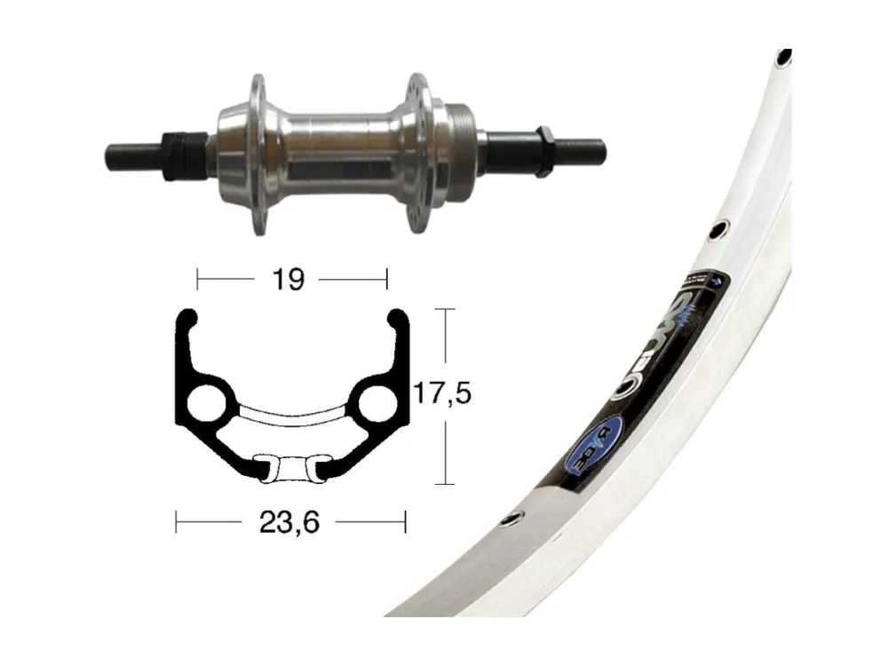 Bike-Parts - H-Rad 28x1.75 28Zoll Ryde Zac 19, silber, SchrZKR, n.d. Direktkauf