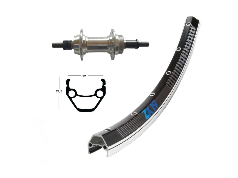 Bike-Parts - H-Rad 26x1.75 26Zoll Exal ZX19 sw/si.,Alun.135 Starr,n.d. Beliebt