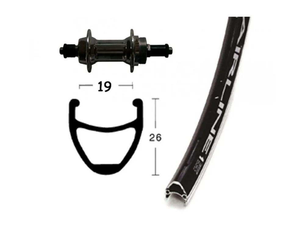 Bike-Parts - H-Rad 28x1.75 28ZollRodi Airline1,sw,135mm Starr,Schr.ZKR Expressversand