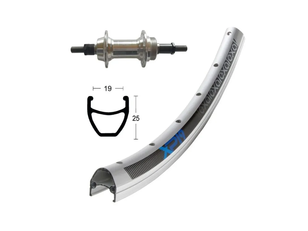 Bike-Parts - H-Rad 28x1.75 28Zoll Exal XP19,si/elox.,135 Starr SchrZKR Solange Der Vorrat Reicht