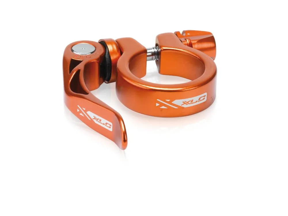 Neu Im Sortiment XLC Sattelstütz-Klemmring PC-L04 Ø 31,8 mm orange mit Schnellspanner