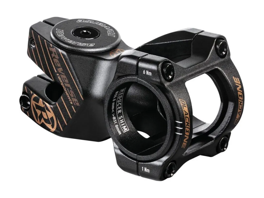 Rabatt REVERSE Vorbau Black-ONE D-2 50mm Ø31,8 & Ø35mm (Schwarz/Kupfer)