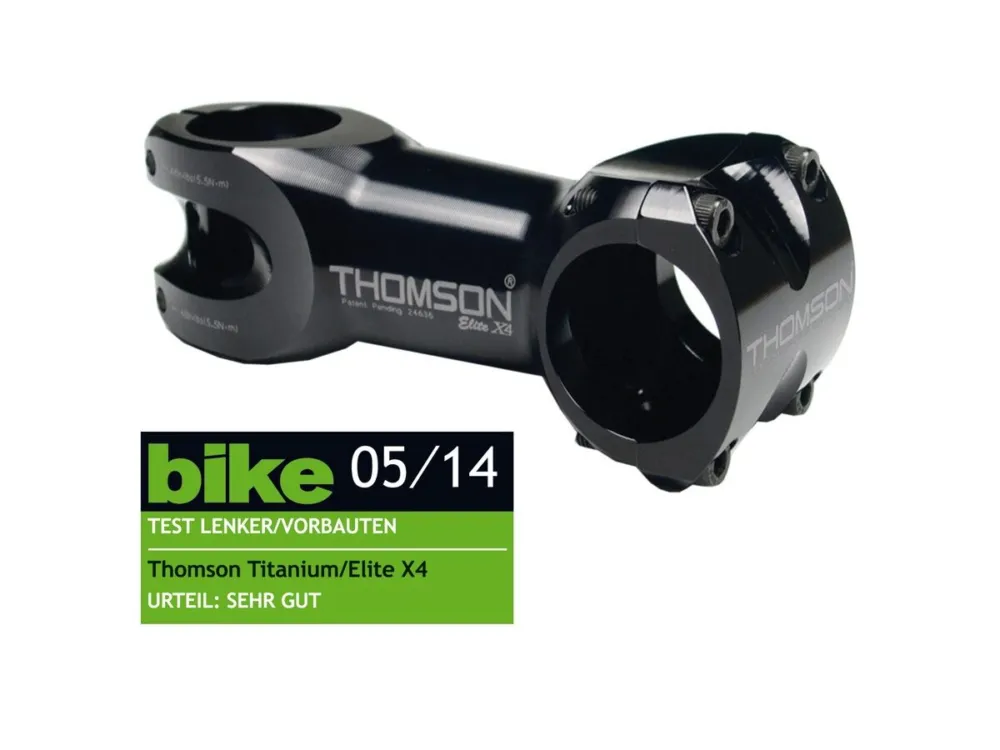 Thomson - A-Head Vorbau Thomson Elite X4 schwarz 1-1/8Zoll x 0° x 80mm x 31,8mm Lenkerkl. Neue Ware